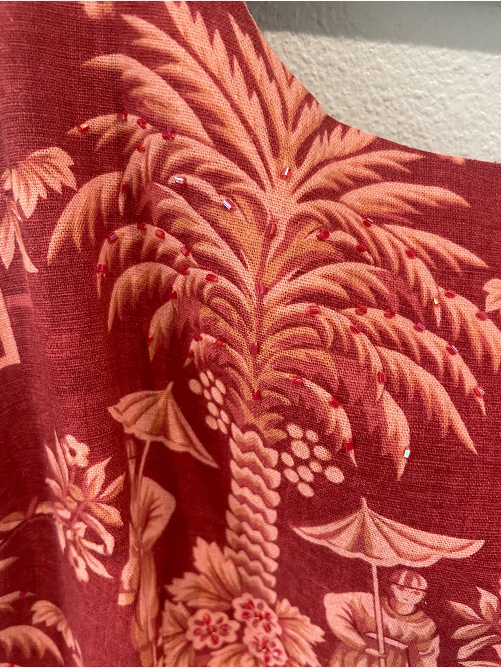 Virgo Vintage Lined Print Dress - Picture 8 of 13